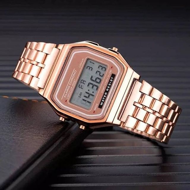 Casio Vintage Rose Gold Digital Watch – Timeless Classic