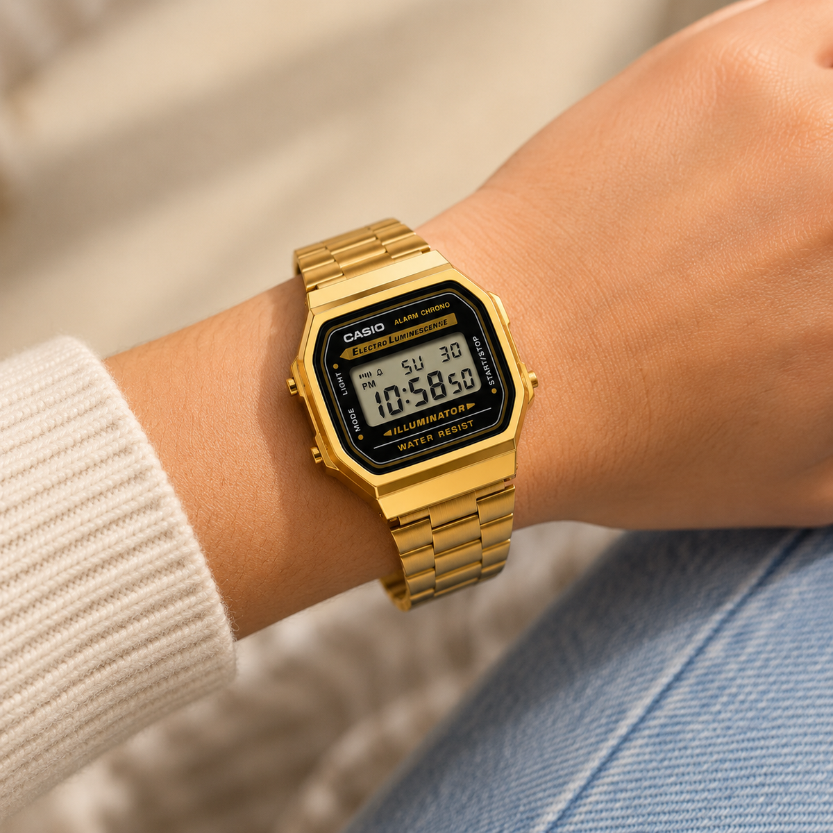 Casio Vintage Gold Digital Watch – Timeless Classic