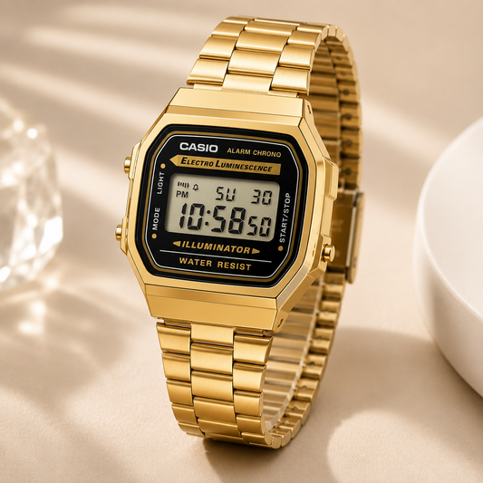 Casio Vintage Gold Digital Watch – Timeless Classic